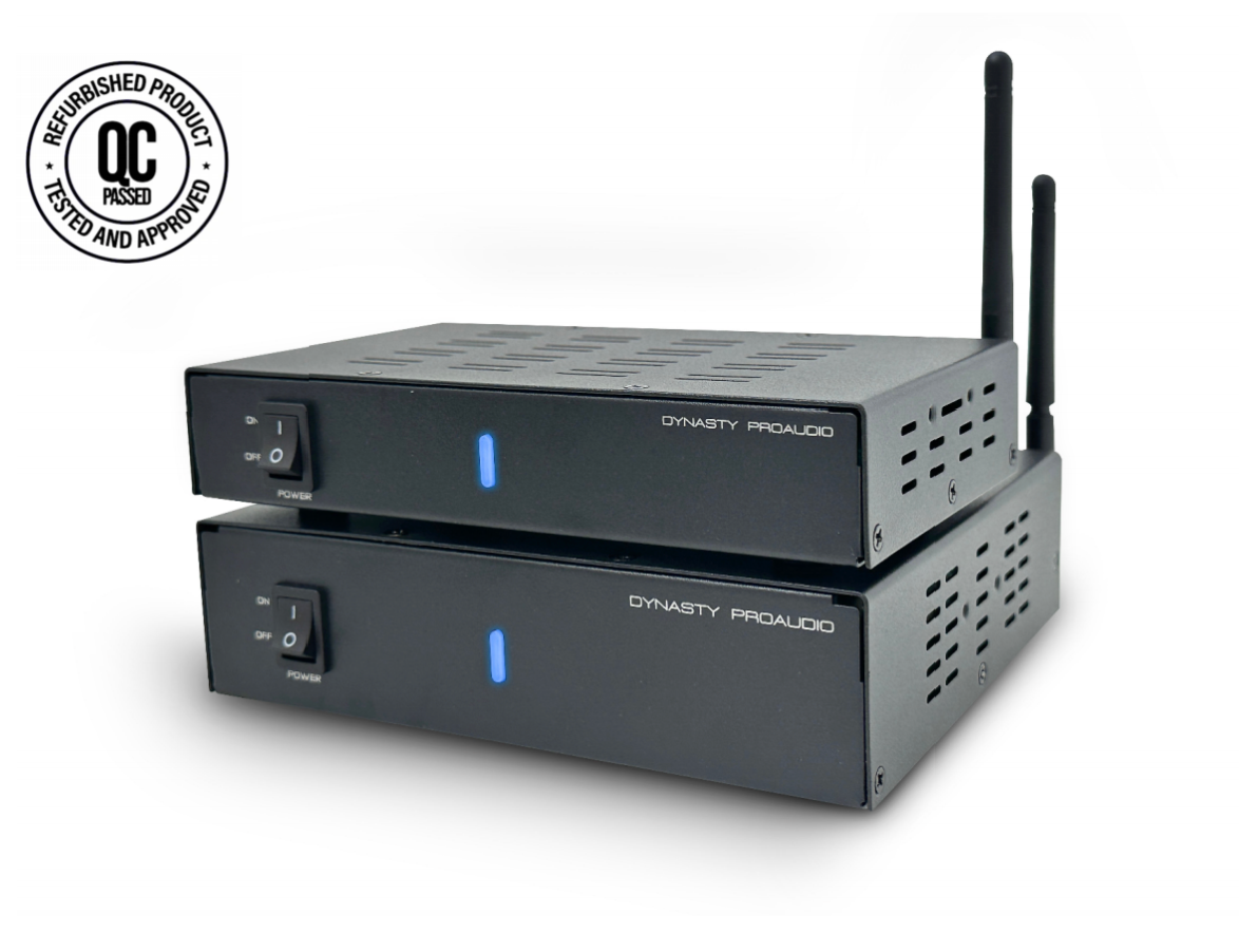 (Outlet/Refurbished) WSA-5RP-PLUS Wireless Surround Sound Rear Speakers Kit with 2 x 100W (4 ohms loaded) Amplifier Built-in (Metal Chassis Design)