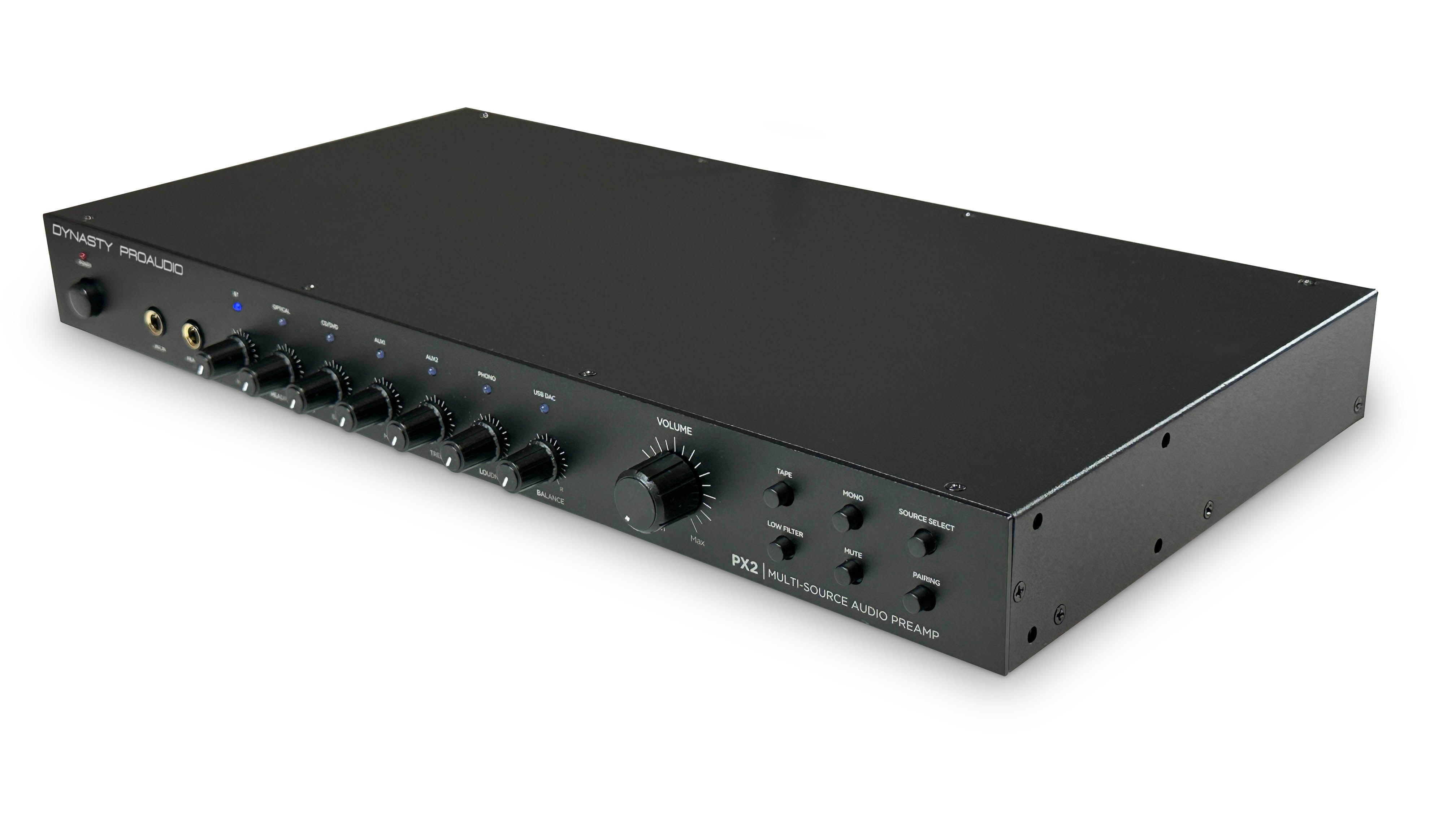 (Outlet/Refurbished) Dynasty ProAudio PX2 High Definition Multi-Source Hi-Fi Home Audio Stereo Preamplifier with Bluetooth 5.3 + USB DAC Interface built-in