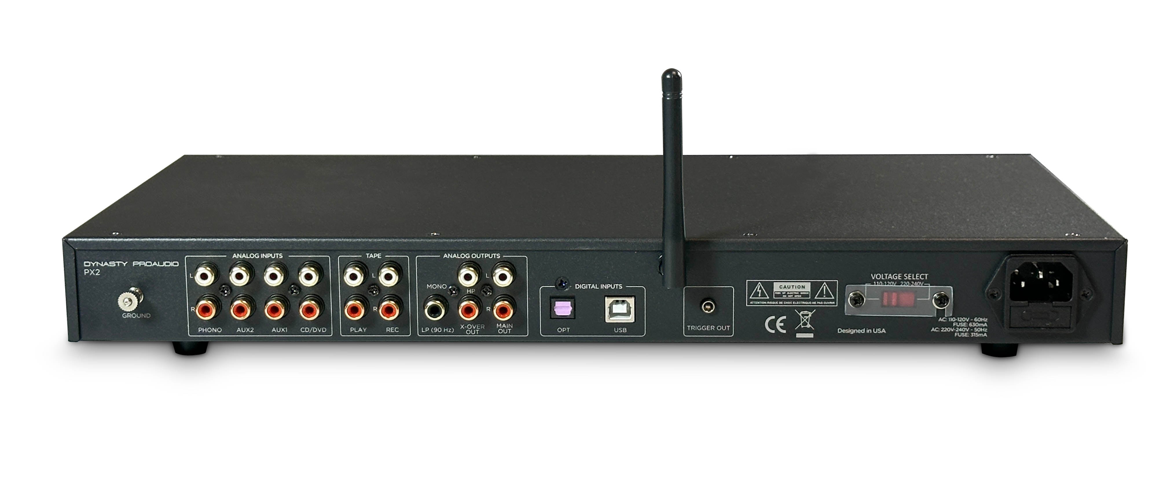 (Outlet/Refurbished) Dynasty ProAudio PX2 High Definition Multi-Source Hi-Fi Home Audio Stereo Preamplifier with Bluetooth 5.3 + USB DAC Interface built-in