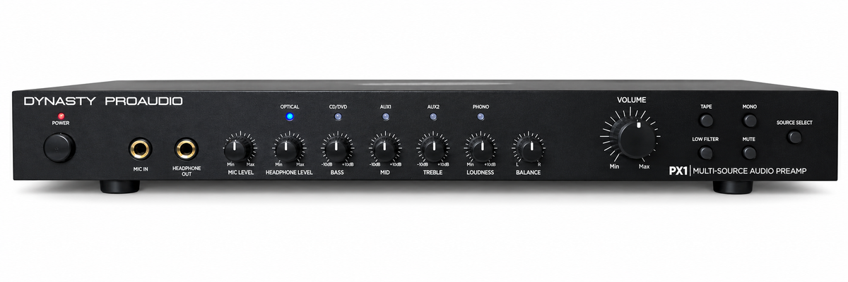 Dynasty ProAudio PX1 High Definition Multi-Source Home Audio Stereo Preamplifier